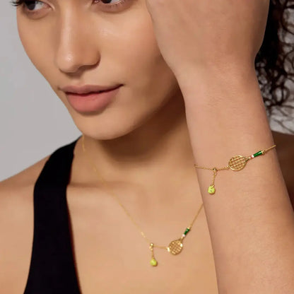 Tennis Racquet Necklace