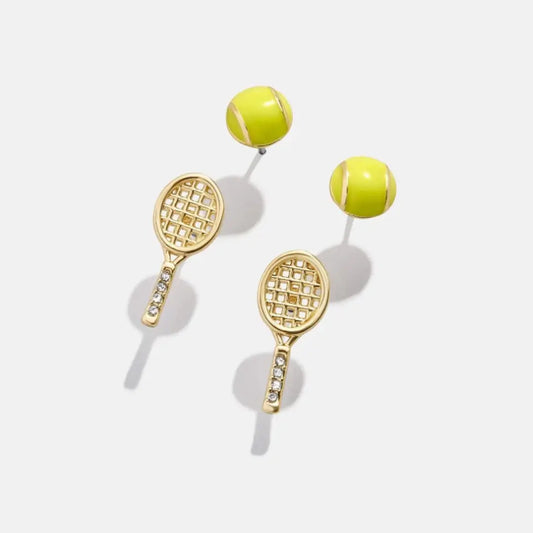 Golden Set – Enamel Tennis Stud Earrings