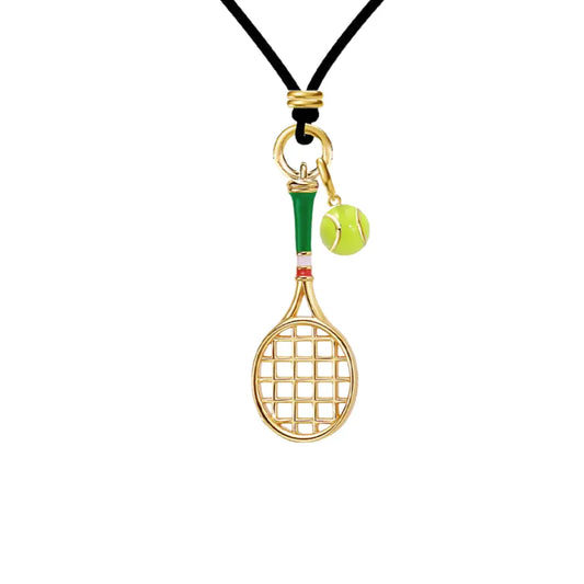 Tennis Racquet Men's Cord Necklace